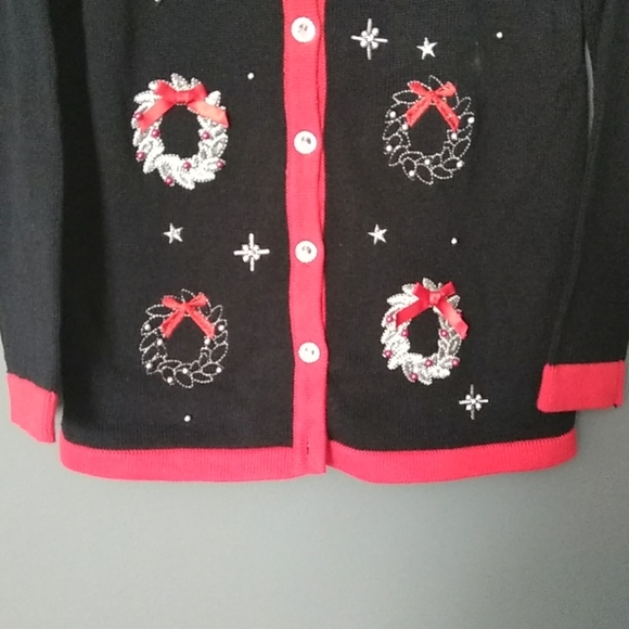 Nouveaux  Christmas holiday  cardigan sweater size S - Picture 2 of 8